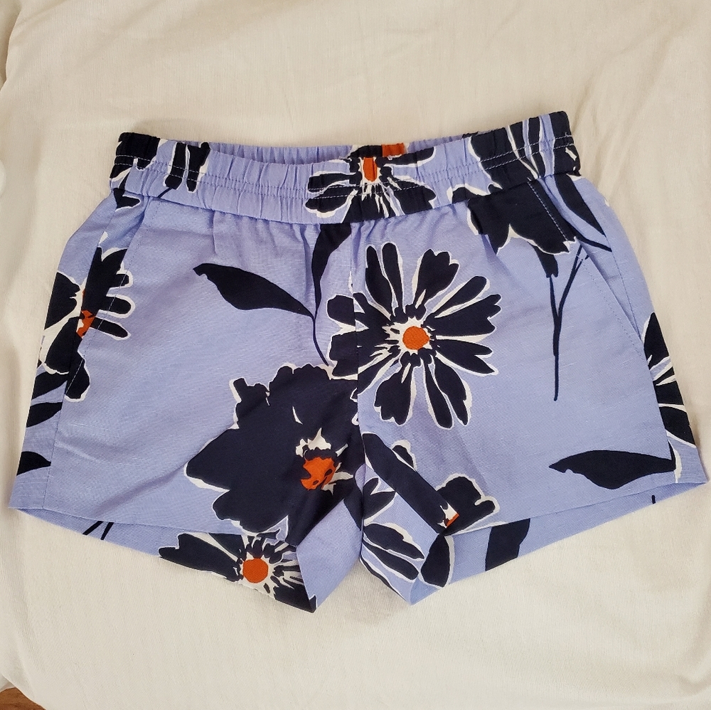 J Crew Floral Linen Shorts
